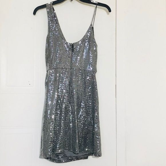 Topshop Drape Sequin Mini Dress - Picture 6 of 6